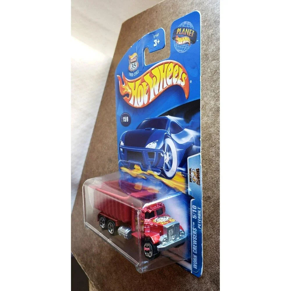 2003 Hot Wheels PETERBILT DUMP TRUCK Red #159 WORK CREWSERS 5/10 ZAMAC Big Ed's